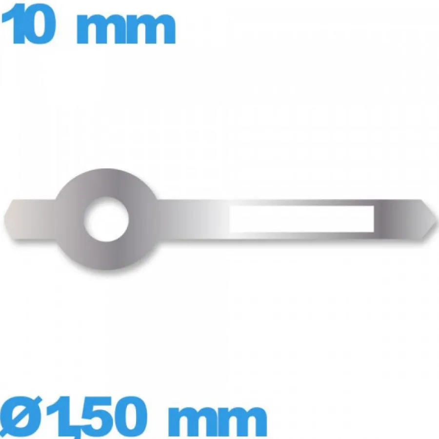 Aiguille Visible La Nuit|Aiguille Des Heures-Aiguille luminescente des heures cadran central marque Horotec argenté pour mouvement    diam : 1,50 mm  long : 10mm