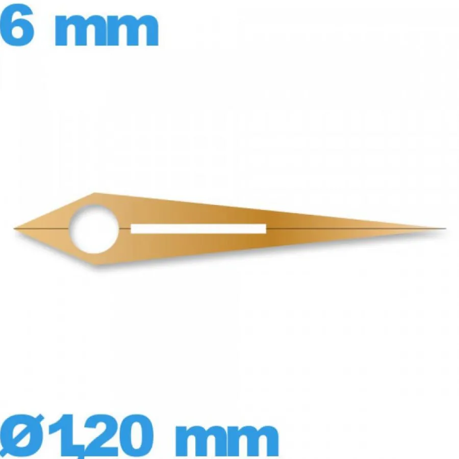 Aiguille Visible La Nuit|Aiguille Des Heures-Aiguille or rose à l'unité diamètre : 1,20mm long : 6mm  des heures pour mouvement  phosphorescente