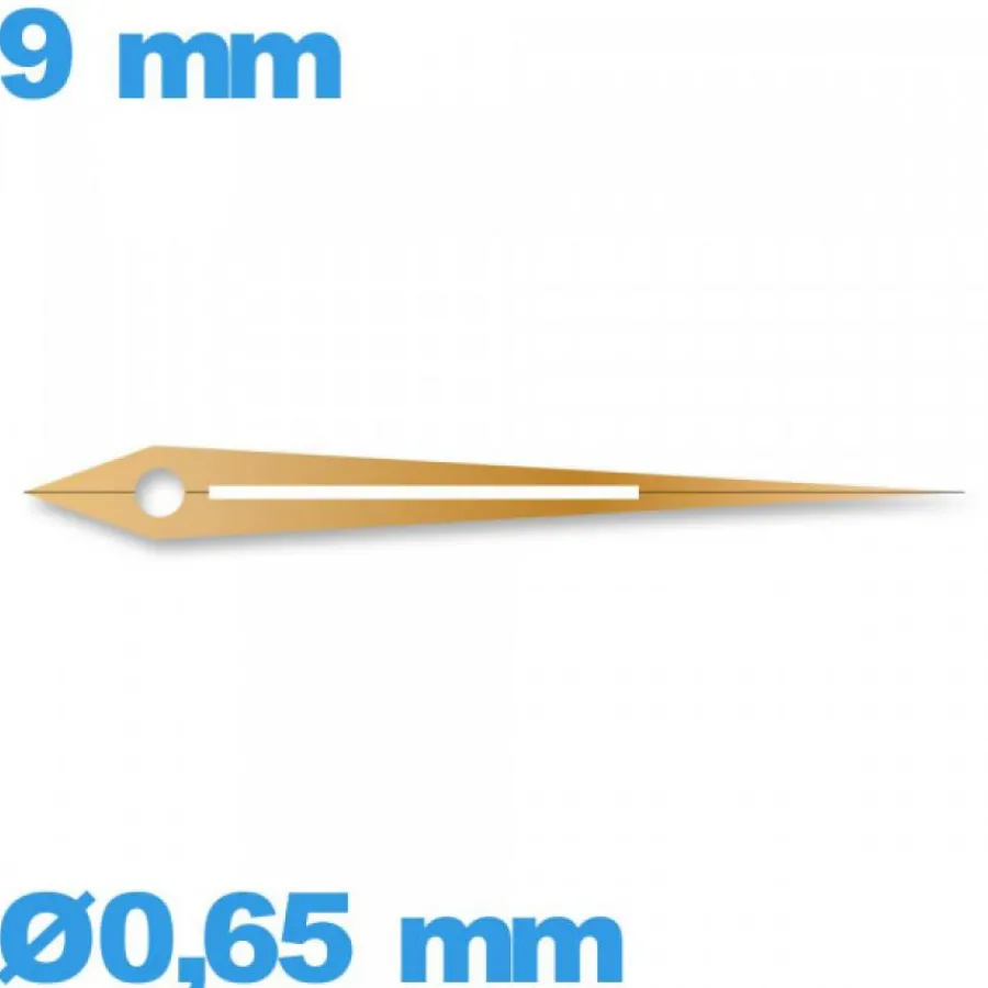 Aiguille Visible La Nuit|Aiguille Des Minutes-Aiguille  pour mouvement montre lumineuse nuit or rose diam : 0,65mm   taille : 9 mm (minute)