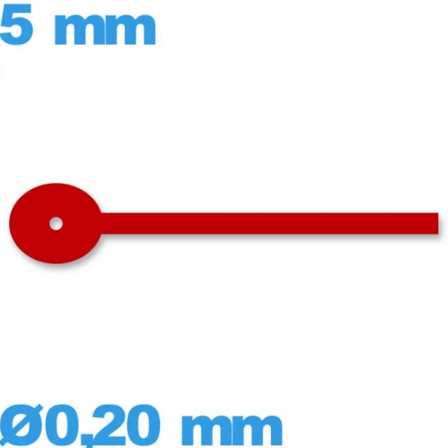 Aiguille De Sous-cadran-Aiguille rouge   Ø0,20 mm longueur : 5mm sous-cadran