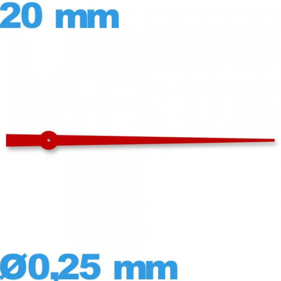 Aiguille Des Secondes-Aiguille rouge seule  Ø0,25 mm long : 20 mm  des secondes mouvement montre