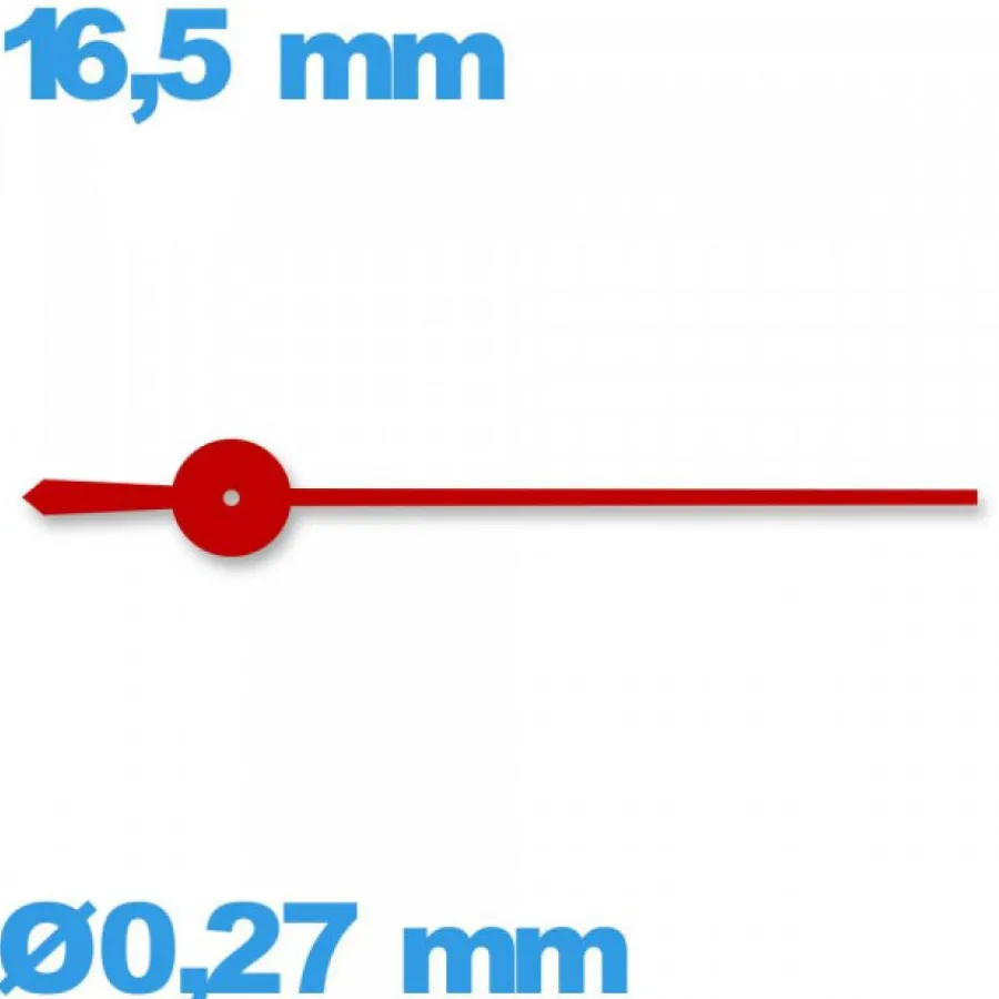 Aiguille Des Secondes-Aiguille seule  montre rouge diamètre : 0,27 mm long : 16.5 mm  (seconde) - Suisse