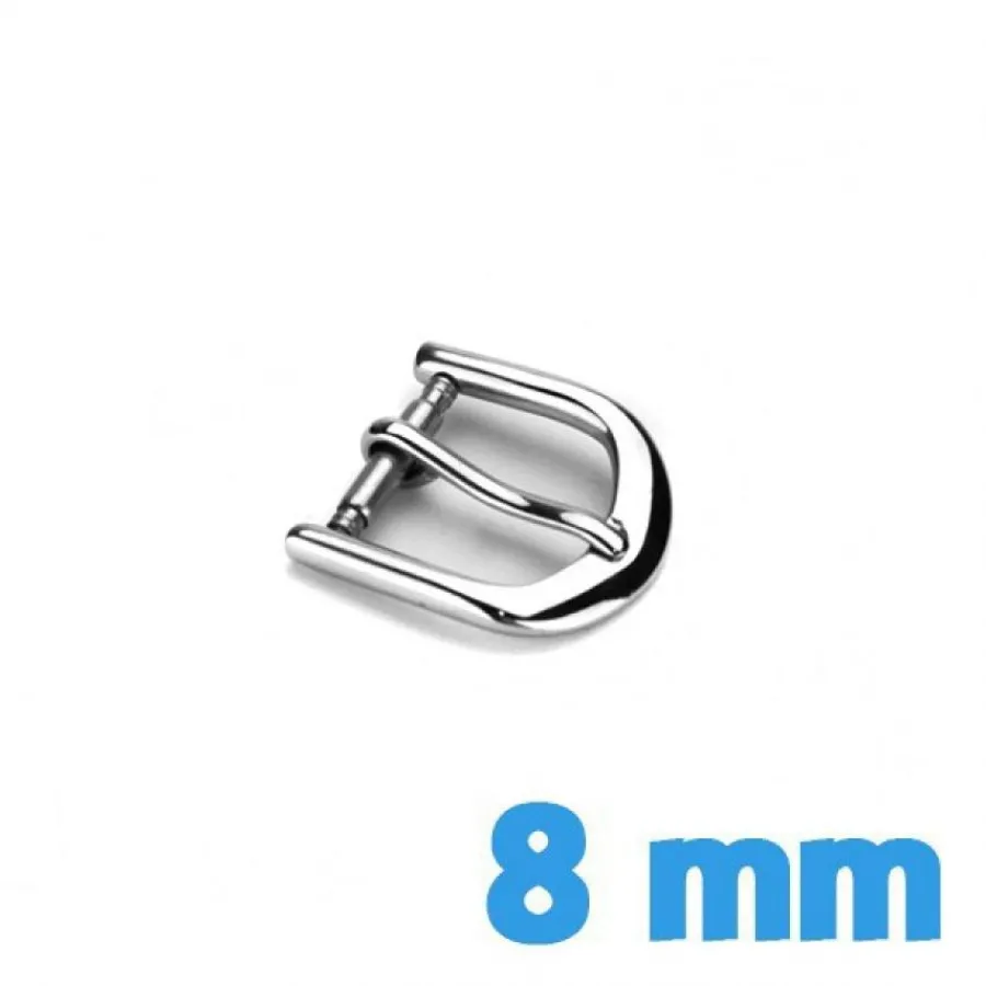 Pour Bracelet À Trous|Ardillon-Attache argent 8 mm acier ardillon