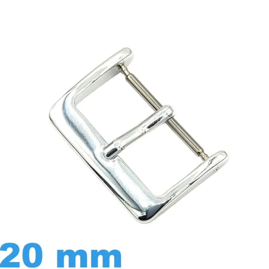 Pour Bracelet À Trous|Ardillon-Attache montre 20 mm argenté ardillon acier