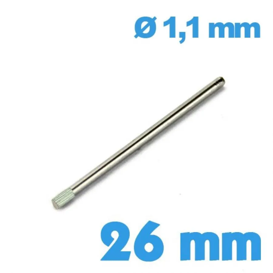 Goupille-Barre à embout rainuré 26mm bracelet montre - Diamètre 1,1