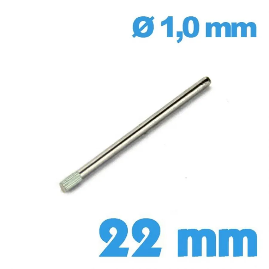 Goupille-Barre embout strié 22mm bracelet de montre - Diamètre 1,0