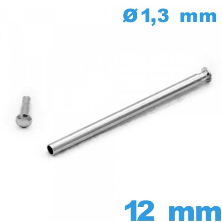 Barre À Rivet-Barre Fermoir de Montre argenté à Rivet Pression 12 mm