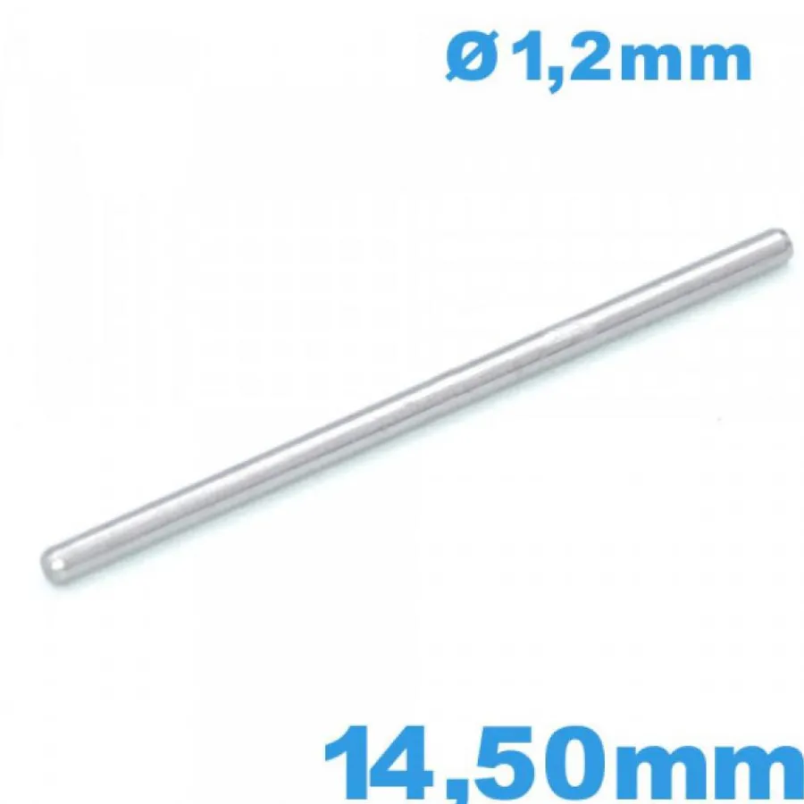 Goupille-Barre goupille droite argentée 14,50 mm pour bracelet de montre acier inoxydable