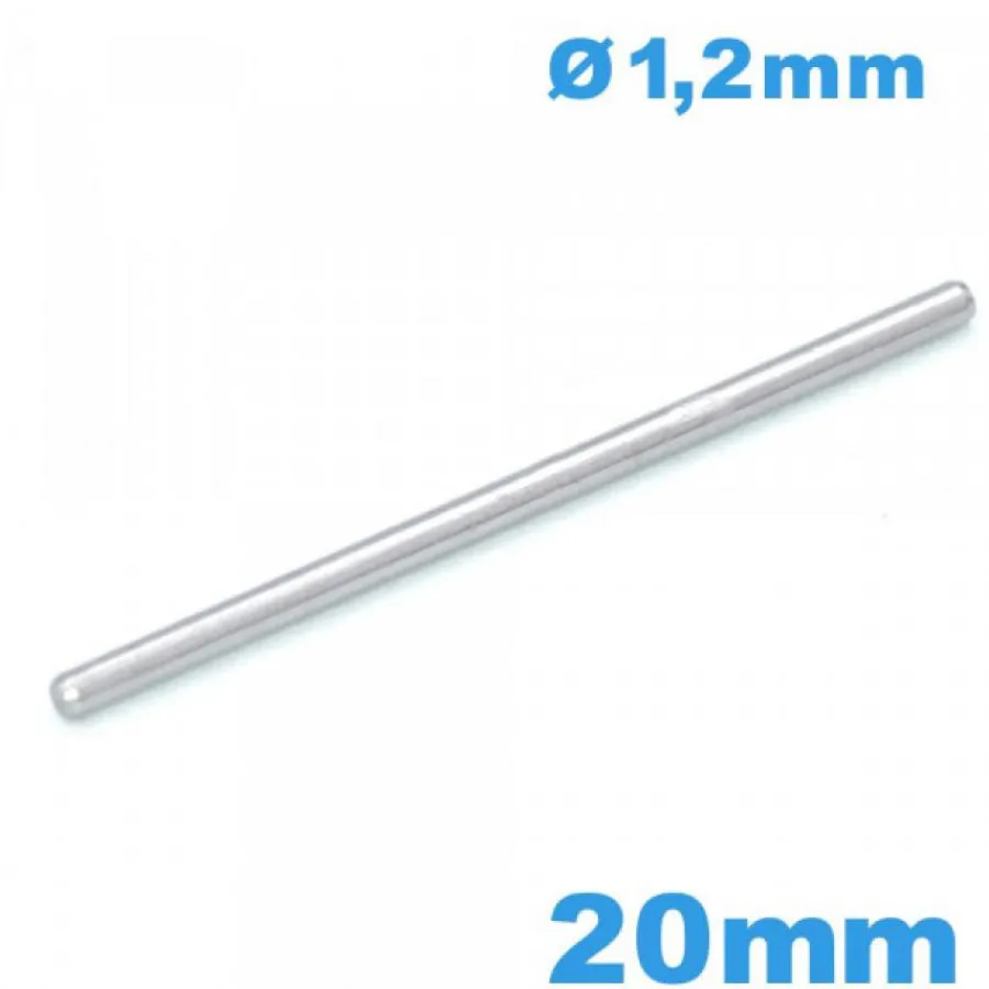 Goupille-Barre goupille large de 20mm droite pour montre acier