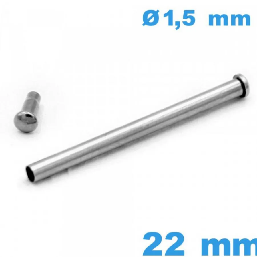 Barre À Rivet-Barre pour Bracelet de Montre Rivet à Pression 22 mm diamètre 1,5mm