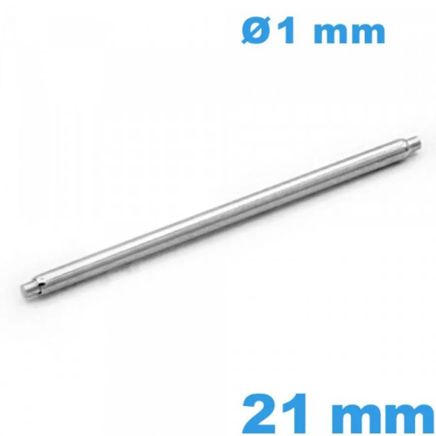 Pompe-Barre pour Montre 21 mm Épaulement Simple Acier 316L d.1 mm