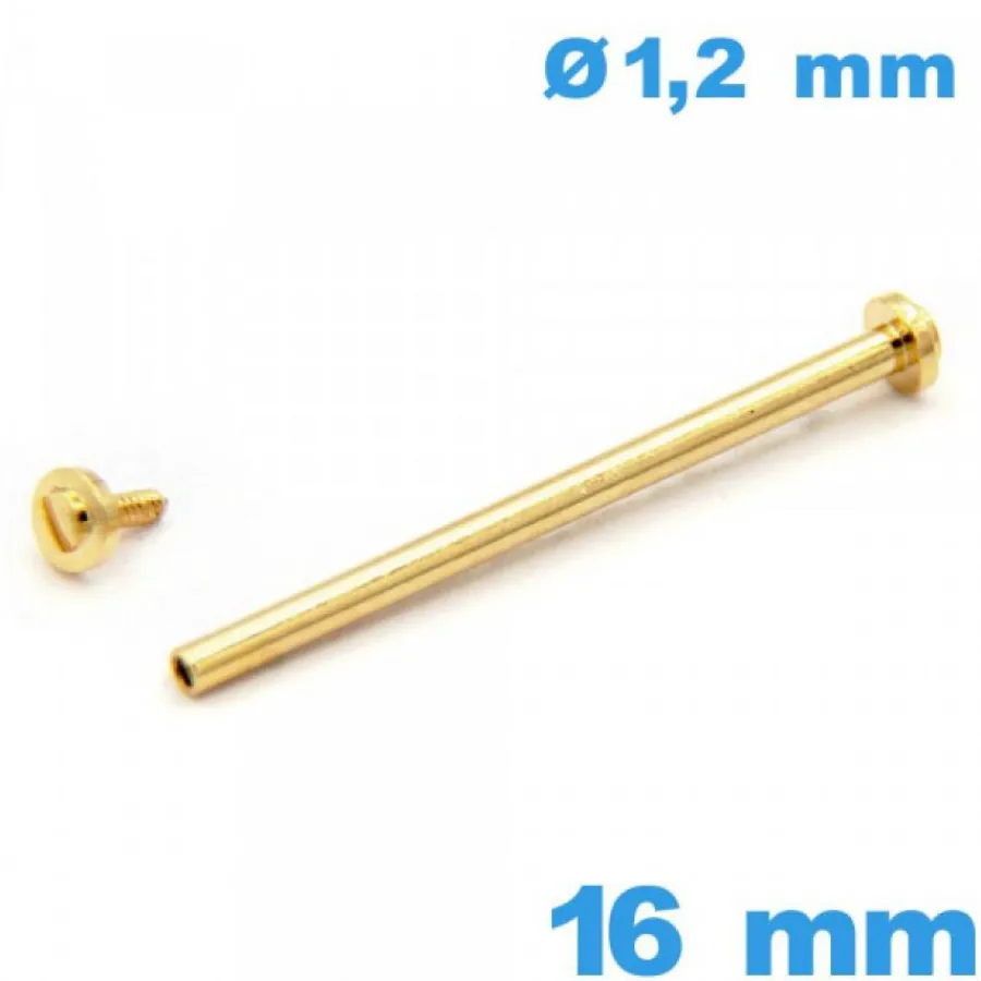 Barre À Rivet-Barrette bracelet 16 mm  Doré à rivet à vis  bracelet montre