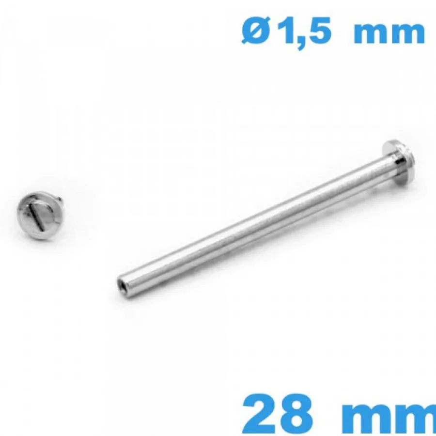 Barre À Rivet-Barrette Tubulaire Montre à visser 28 mm diam. 1,50 - Argenté