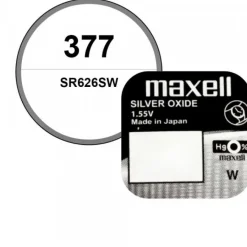 Maxell-Batterie 1,55 V oxyde d'argent 377 Maxell pour montre