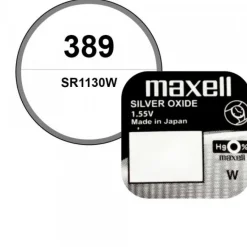 Maxell-Batterie de montre Maxell 389 1,55 V oxyde d'argent