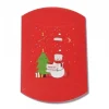 Berlingot-berlingot carton rouge pour les fêtes de fin d'année avec imprimés noël