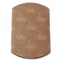 Berlingot-berlingot kraft marron pour un joyeux anniversaire avec des motifs animalier ( cygne, )  carton