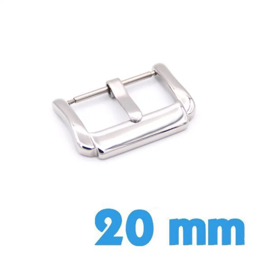 Pour Bracelet À Trous|Ardillon-Boucle Ardillon 20 mm Argenté Acier Inoxydable