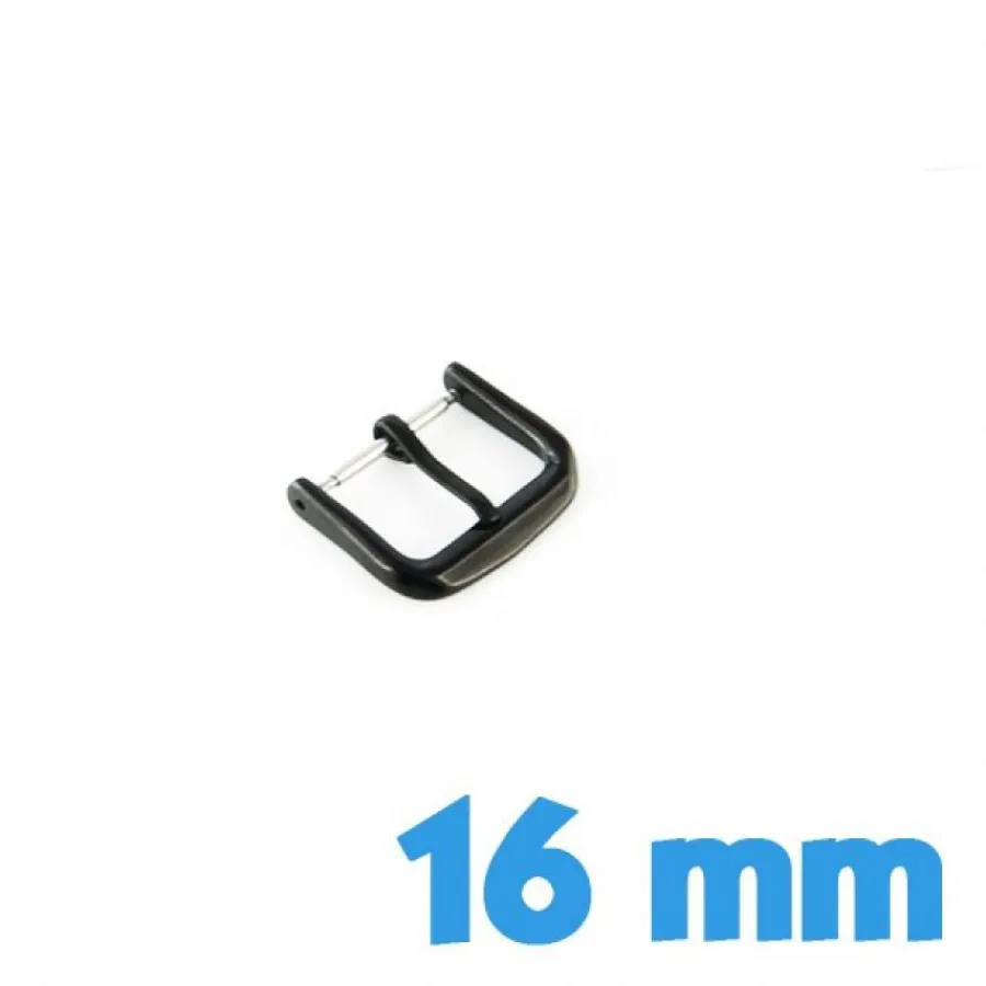 Pour Bracelet À Trous|Ardillon-Boucle Ardillon 16 mm Noir - Fermoir