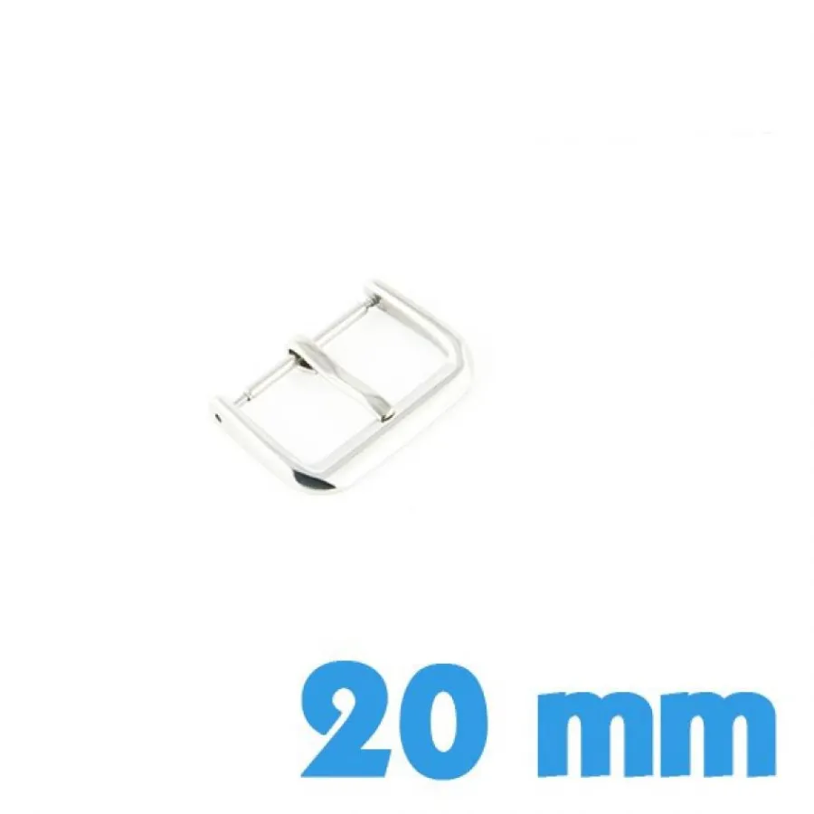Pour Bracelet À Trous|Ardillon-Boucle Ardillon Argenté 20 mm - Fermoir Montre