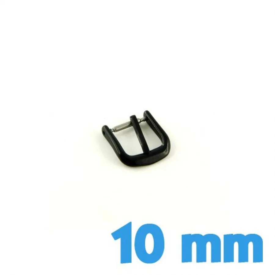 Pour Bracelet À Trous|Ardillon-Boucle ardillon métal bracelet montre pas chère noire 10 mm