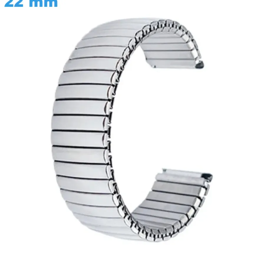 Bracelet Métal-Bracelet 22 mm Acier inoxydable Argenté pour montre