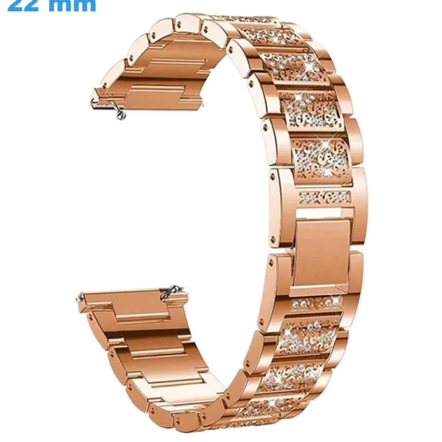 Bracelet Métal-Bracelet 22 mm Acier inoxydable Doré rose montre