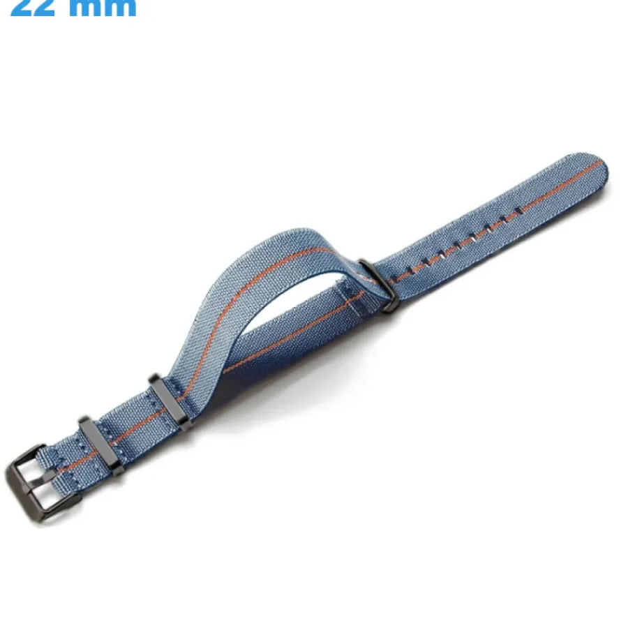 Bracelet Tissu-Bracelet 22 mm Nylon Ardillon pour montre Gris
