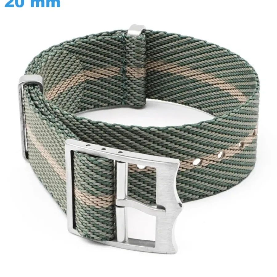 Bracelet Tissu-Bracelet 20 mm Nylon montre Vert