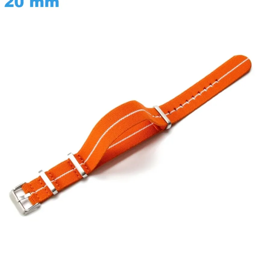 Bracelet Tissu-Bracelet 20 mm Nylon pour montre Orange