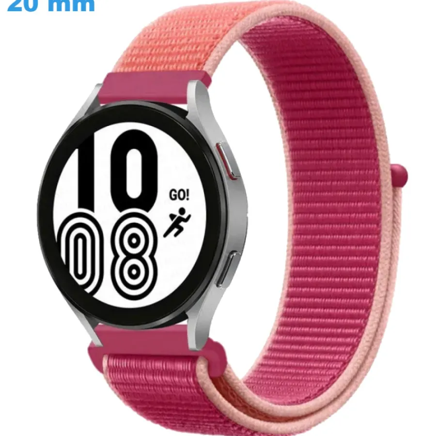 Bracelet Tissu-Bracelet 20 mm Nylon Rose montre