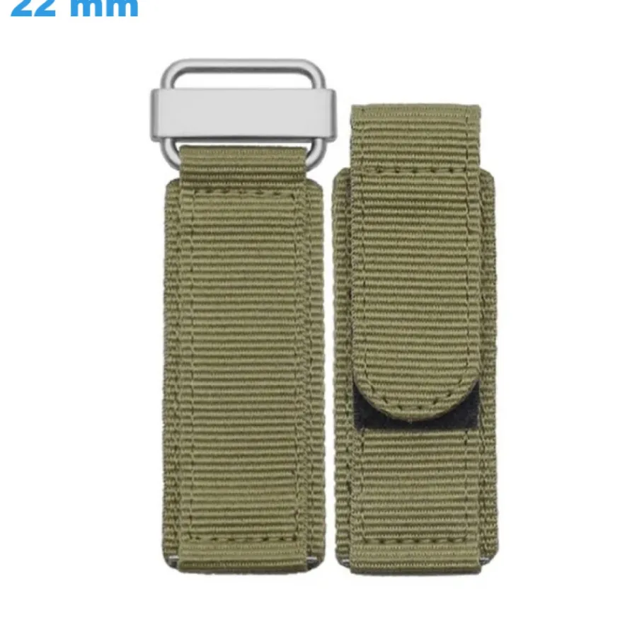 Bracelet Tissu-Bracelet 22 mm Nylon Vert pour montre