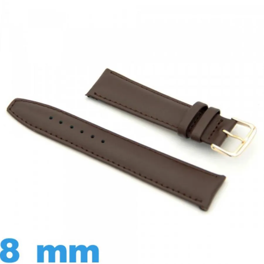 Bracelet Cuir Pour Montre-Bracelet 8 mm pour montre  Cuir véritable
