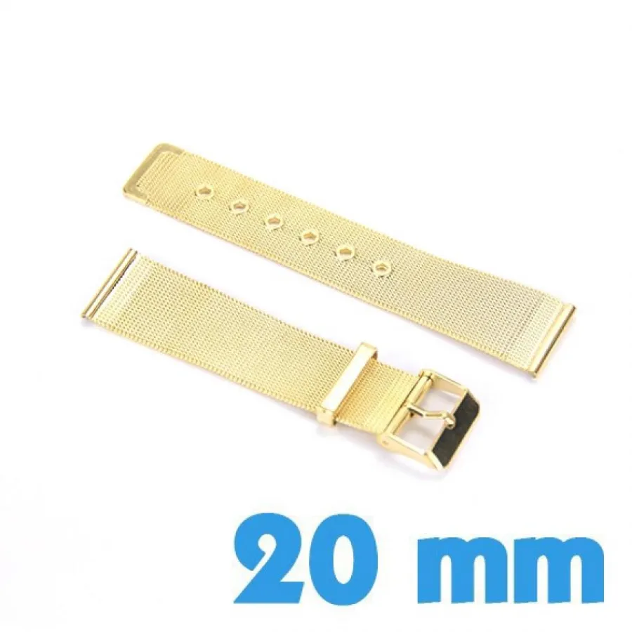 Bracelet Métal|Bracelet Maille Milanaise-Bracelet acier inoxydable couleur or brillant 2 cm