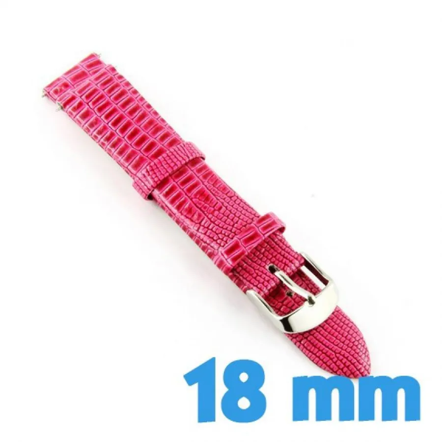 Bracelet Cuir Pour Montre-Bracelet ardillon cuir fushia
