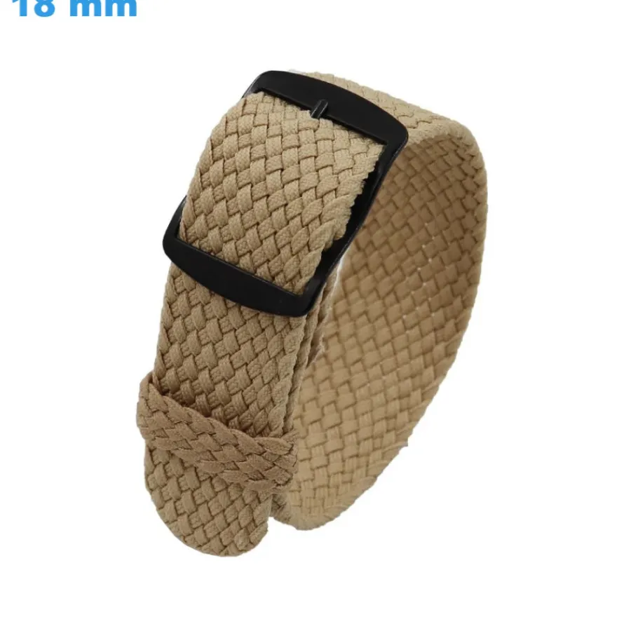 Bracelet Tissu-Bracelet Beige 18 mm Nylon pour montre