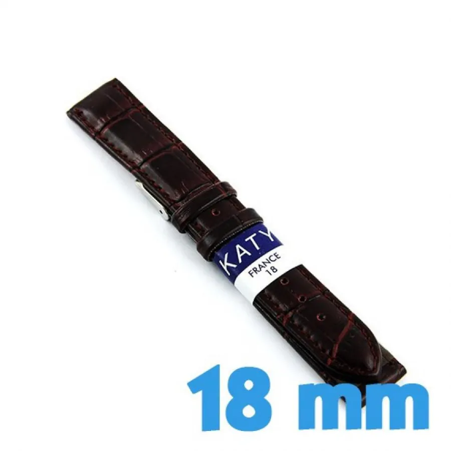 Bracelet Cuir Pour Montre-Bracelet croco 18 mm montre