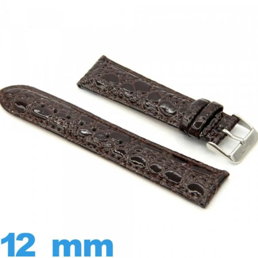 Bracelet Cuir Pour Montre-Bracelet cuir de montre 12mm  Crocodile