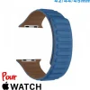Accessoire Apple Watch-Bracelet Cuir Micro Fibre 42mm Bleu montre pour Apple Watch