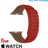 Accessoire Apple Watch-Bracelet Cuir Micro Fibre 42mm Rouge pour montre pour Apple Watch