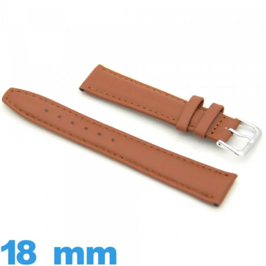 Bracelet Cuir Pour Montre-Bracelet Cuir  18mm Camel montre