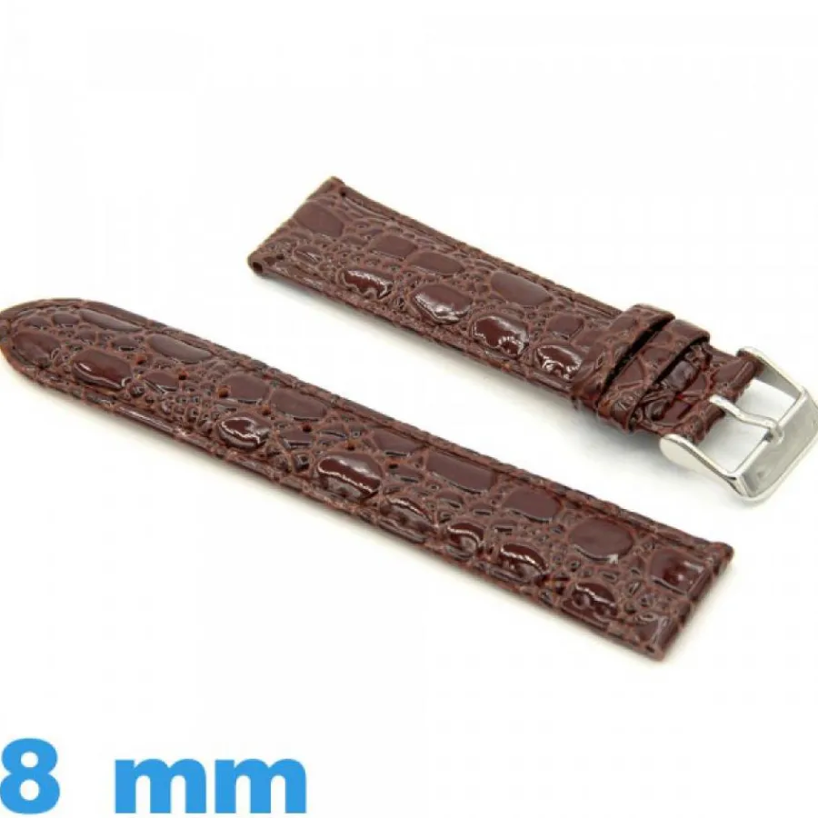 Bracelet Cuir Pour Montre-Bracelet cuir  8mm montre Crocodile