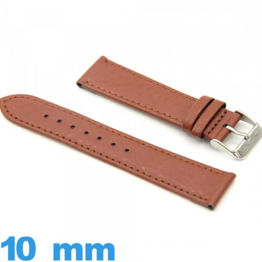 Bracelet Cuir Pour Montre-Bracelet cuir  10mm montre Grain Buffalo