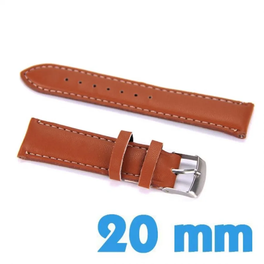 Bracelet Cuir Pour Montre-Bracelet cuir montre camel 20 mm