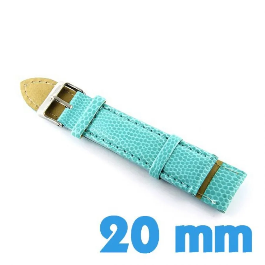 Bracelet Cuir Pour Montre-Bracelet Cuir PU bleu