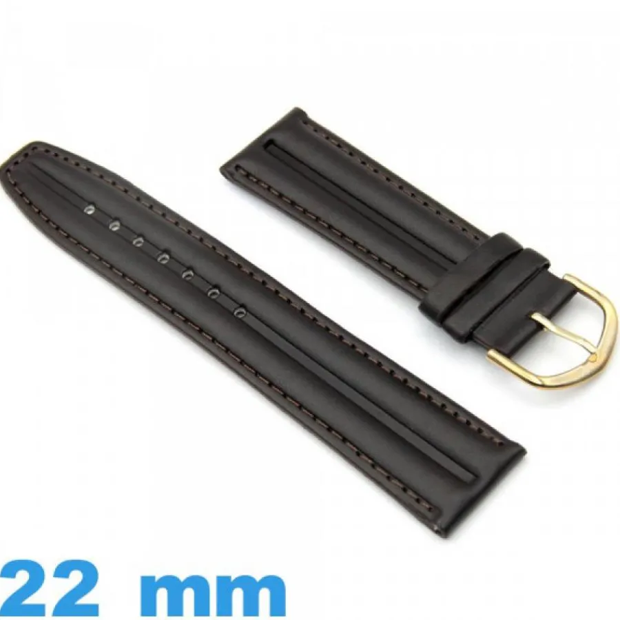 Bracelet Cuir Pour Montre-Bracelet Cuir vegan  22 mm de montre lisse