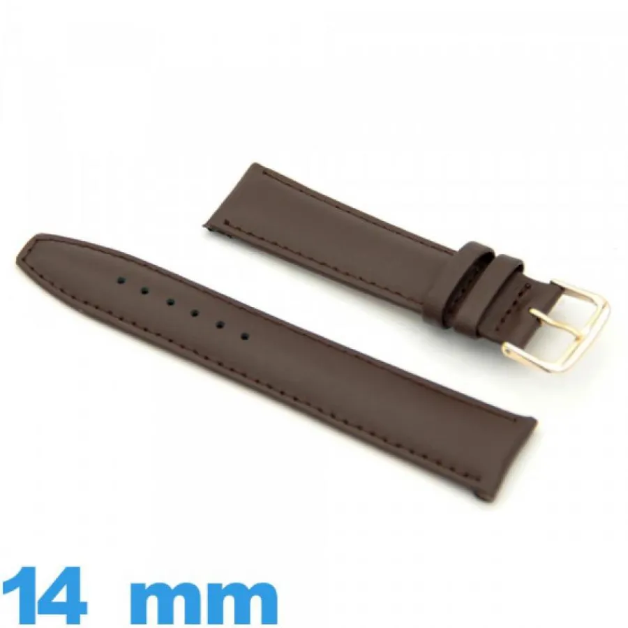 Bracelet Cuir Pour Montre-Bracelet Cuir véritable 14mm  pour montre