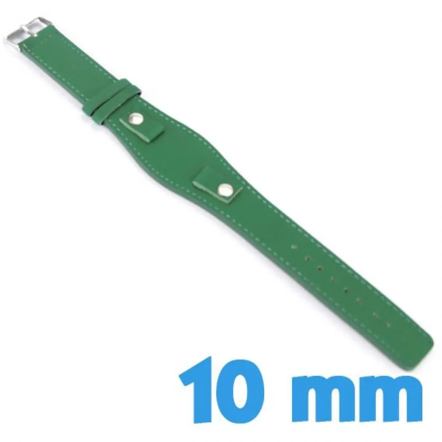 Bracelet De Force|Bracelet Cuir Pour Montre-Bracelet de force 10 mm Vert Synthétique pour montre