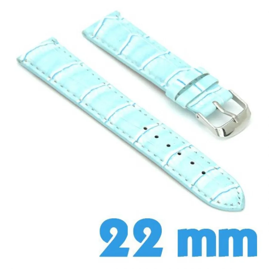 Bracelet Cuir Pour Montre-Bracelet de montre 2,2 cm bleu pas cher