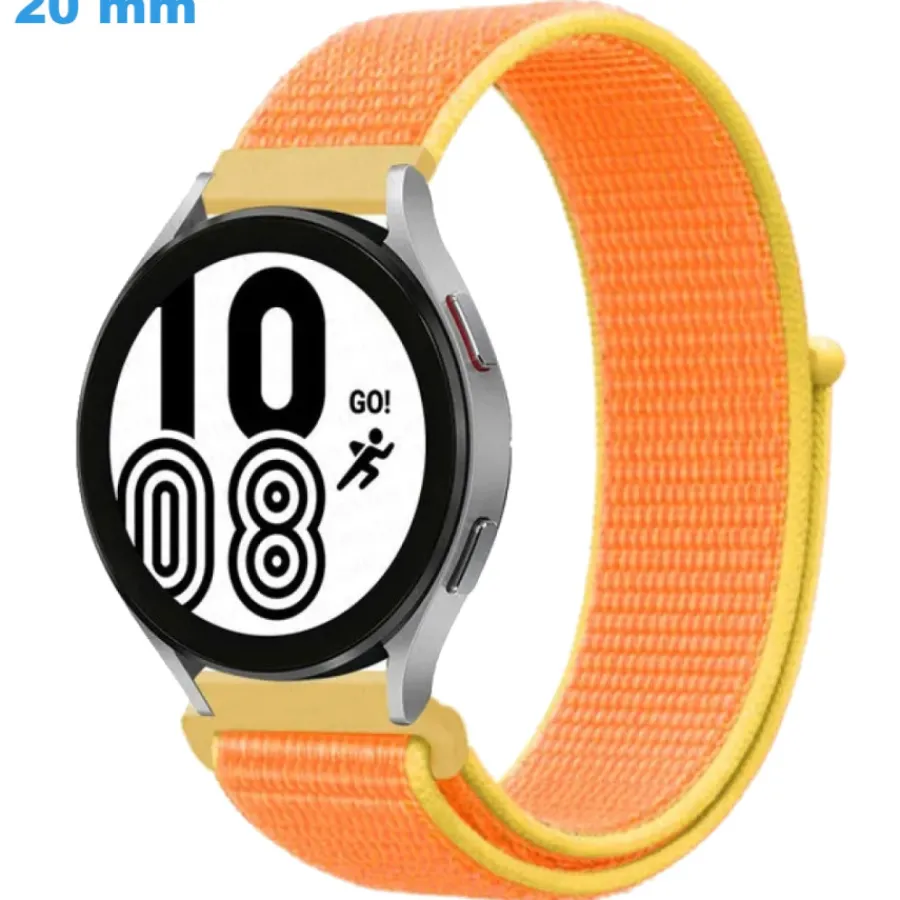 Bracelet Tissu-Bracelet de montre 20 mm Nylon Orange